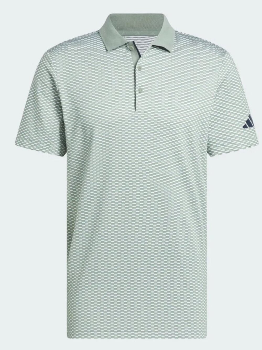 Adidas Men’s Beyond Textured Polo Golf Shirt, Silver Green, S